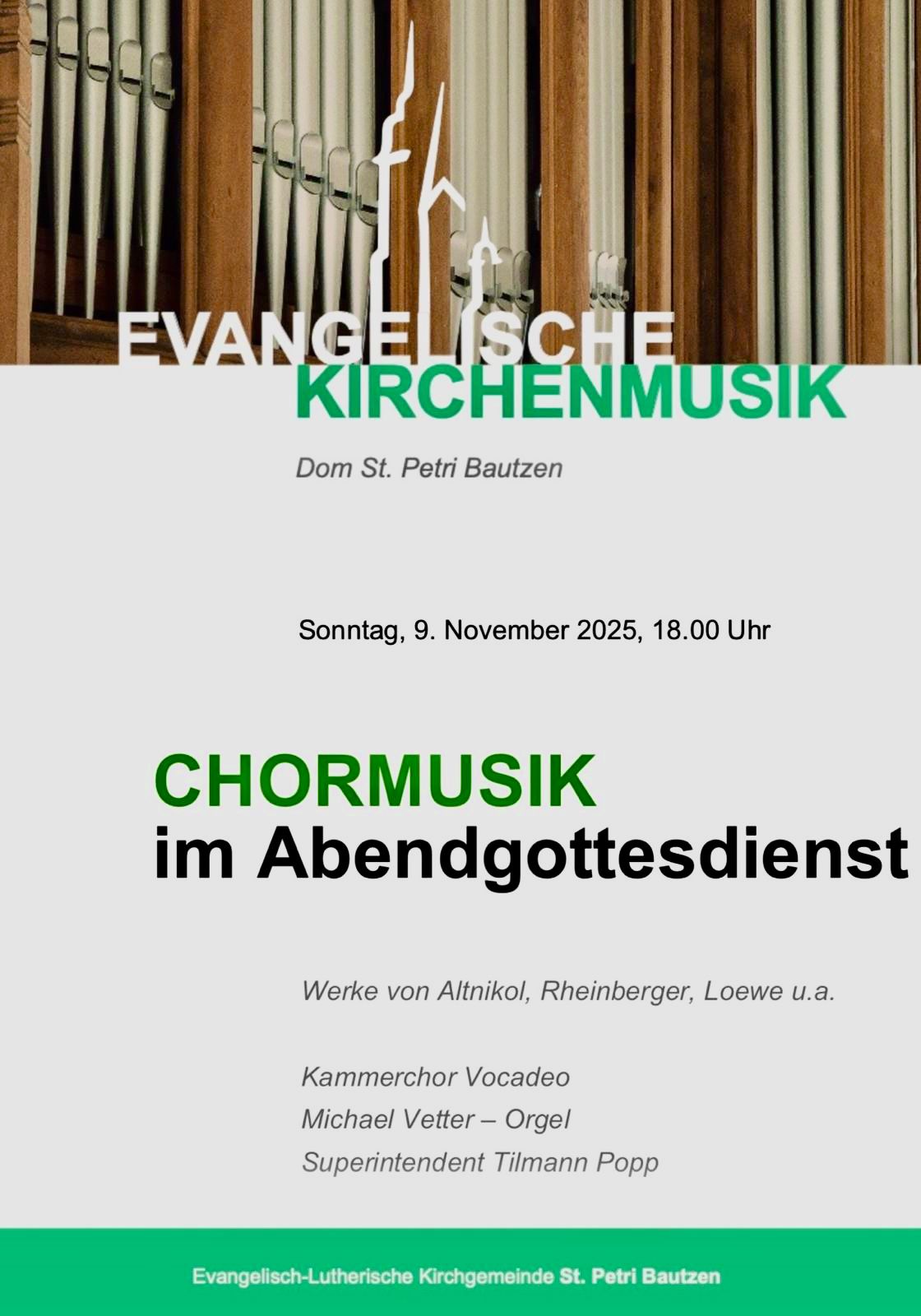 Beitragsbild zu CHORMUSIK IM ABENDGOTTESDIENST
